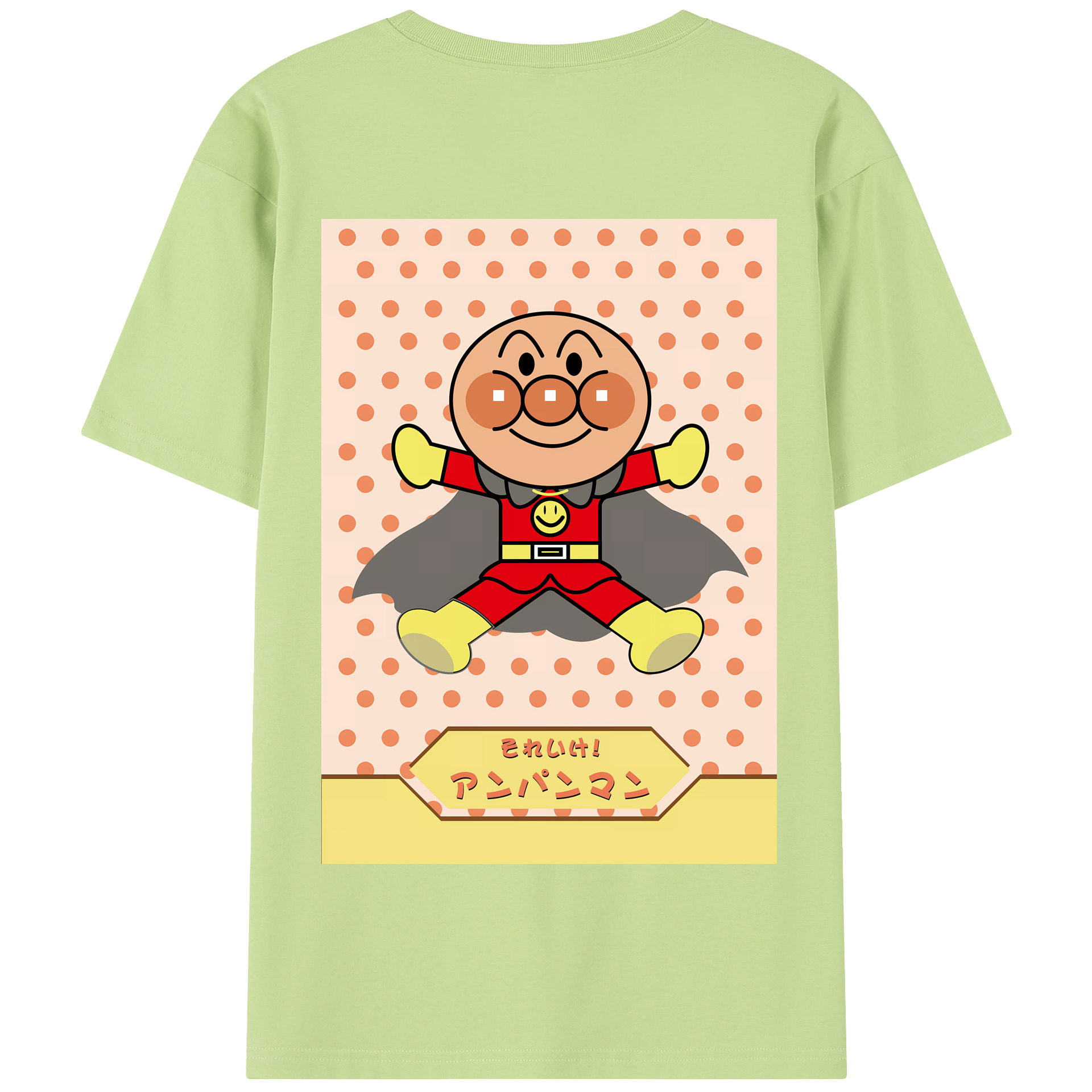 （画像用） アンパンマン Anpanman 綿100％半袖Tシャツ（背面プリント）